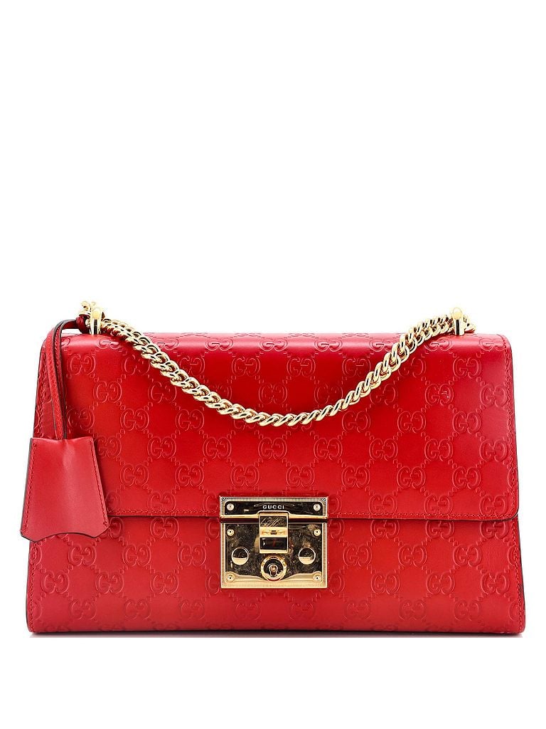 Gucci 100% Leather Red Padlock Shoulder Bag Guccissima Leather Medium One size - photo 1
