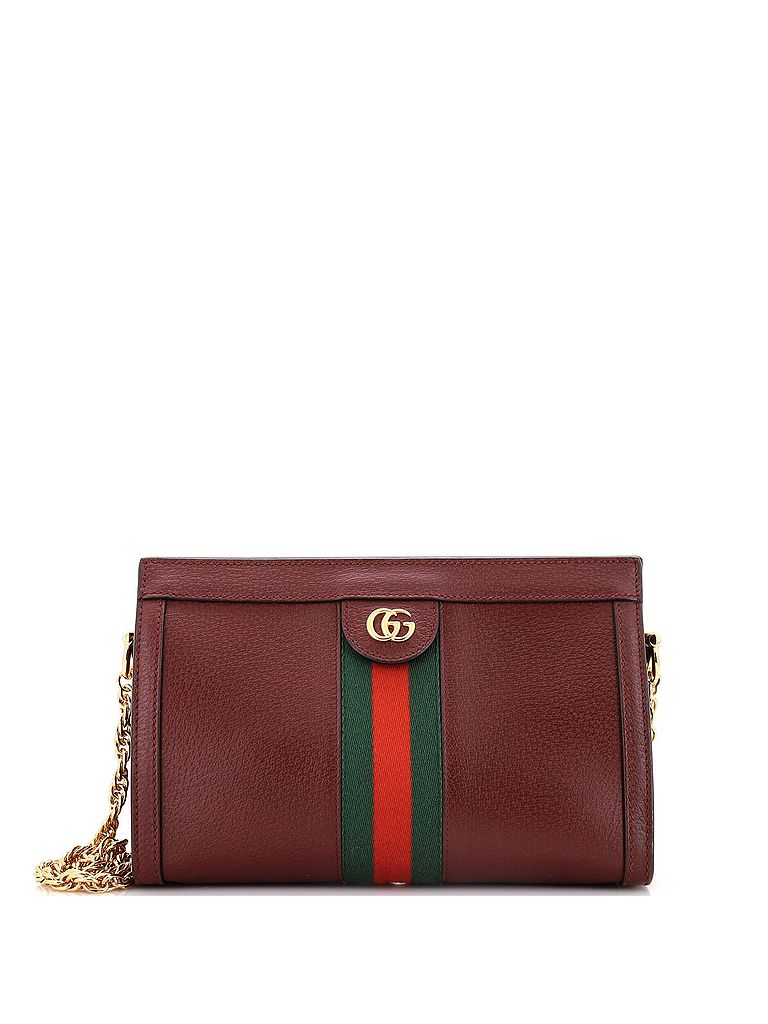 Gucci 100% Leather Red Ophidia Chain Shoulder Bag Leather Small One size - photo 1
