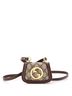 Gucci 100% Coatead Canvas Brown Blondie NM Card Case Wallet with Strap GG Coated Canvas One size - photo 1