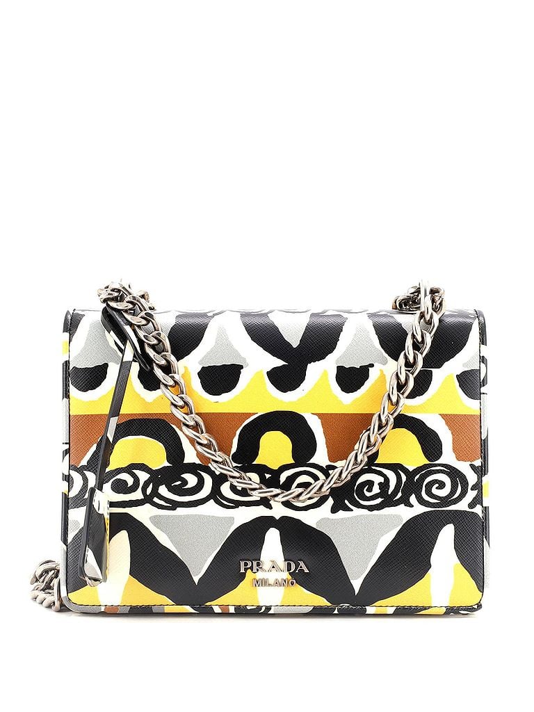 Prada 100% Leather Chain Flap Bag Printed Saffiano Leather Medium One size - photo 1