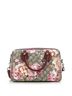 Gucci 100% Coatead Canvas Brown Pink Convertible Boston Bag Blooms Print GG Coated Canvas Small One size - photo 1