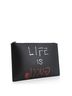 Gucci 100% Leather Black Zipped Pouch GucciGhost Leather Medium One size - photo 3