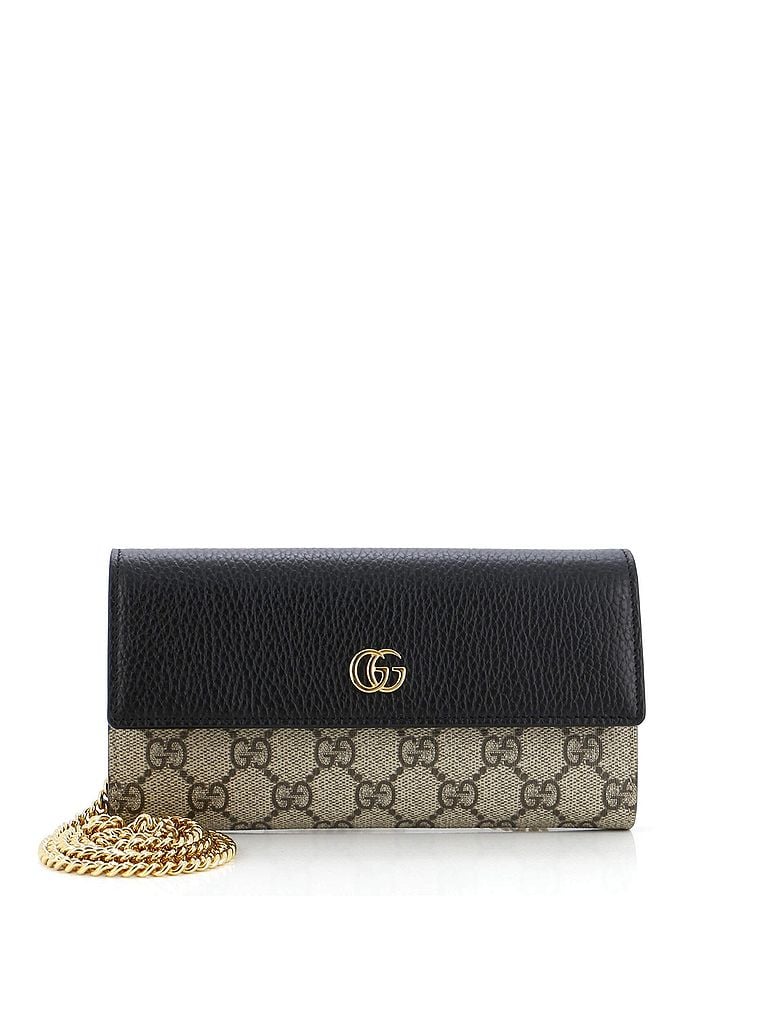 Gucci 100% Coatead Canvas Black GG Marmont Continental Chain Wallet GG Coated Canvas and Leather One size - photo 1