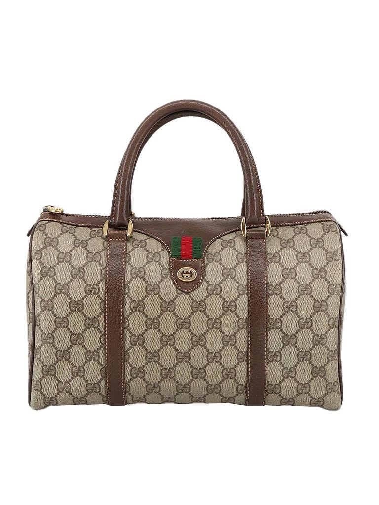 Gucci 100% Canvas Solid Tan Ophidia Beige Canvas Travel Bag One size - photo 1