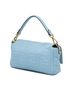 Fendi 100% Leather Blue Zucca Embossed Leather Baguette Satchel One size - photo 3