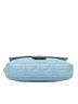 Fendi 100% Leather Blue Zucca Embossed Leather Baguette Satchel One size - photo 4