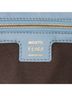 Fendi 100% Leather Blue Zucca Embossed Leather Baguette Satchel One size - photo 6