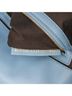Fendi 100% Leather Blue Zucca Embossed Leather Baguette Satchel One size - photo 7