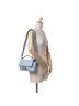 Fendi 100% Leather Blue Zucca Embossed Leather Baguette Satchel One size - photo 9