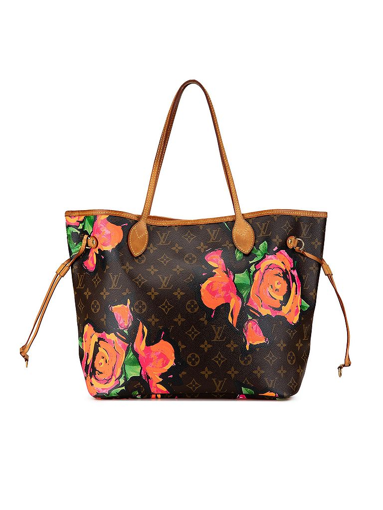 Louis Vuitton 100% Coated Canvas Brown Monogram Roses Neverfull MM One size - photo 1