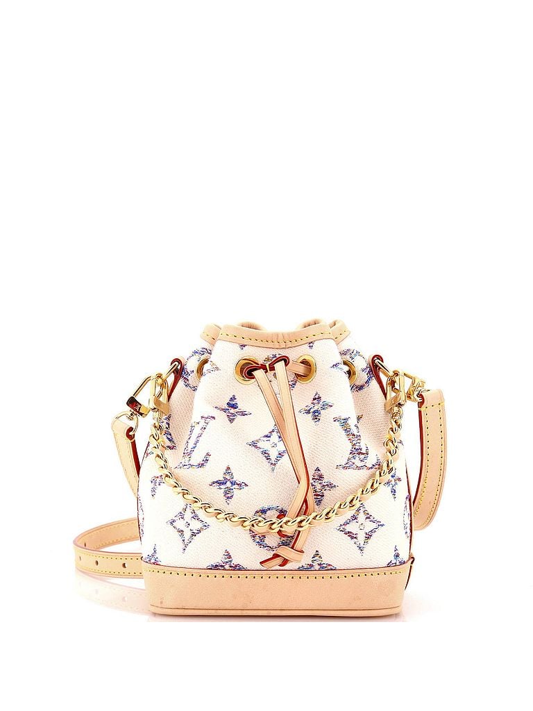 Louis Vuitton 100% Cotton Tan Blue Chain Noe NM Handbag Multicolor Monogram Jacquard Nano One size - photo 1