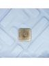 Fendi 100% Leather Blue Zucca Embossed Leather Baguette Satchel One size - photo 10