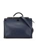 Fendi 100% Leather Blue Large Zucca Embossed Leather Peekaboo Iconic Essential Satchel One size - photo 1