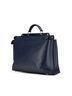 Fendi 100% Leather Blue Large Zucca Embossed Leather Peekaboo Iconic Essential Satchel One size - photo 3