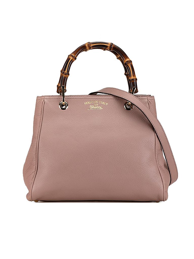 Gucci 100% Leather Pink Small Calfskin Bamboo Shopper Satchel One size - photo 1