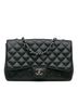 Chanel 100% Leather Black Jumbo Classic Caviar Single Flap One size - photo 1