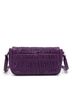 Prada 100% Leather Purple Nappa Gaufre Sound Lock Crossbody Bag One size - photo 3