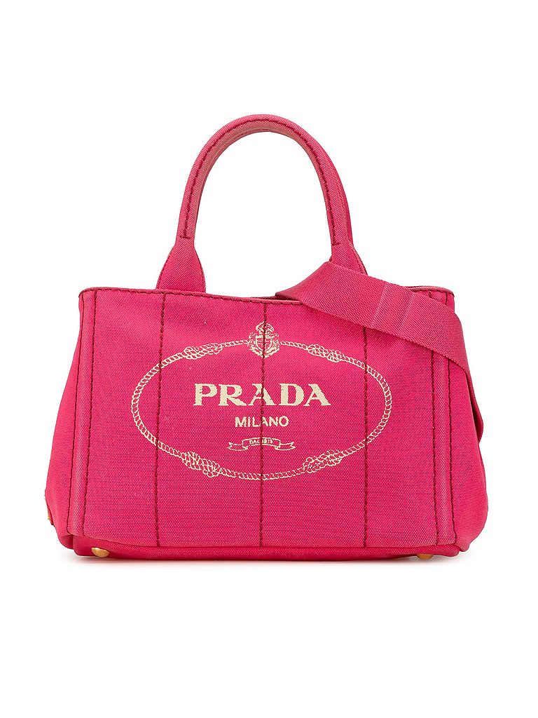 Prada 100% Canvas Pink Small Canvas Canapa Logo Satchel One size - photo 1