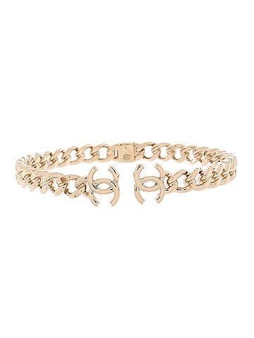 Chanel CC Chain Link Choker Necklace Metal (view 1)