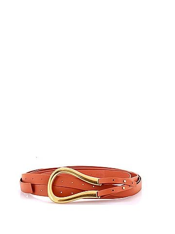 Bottega Veneta Double Strap Horsebit Buckle Belt Leather Wide (view 2)
