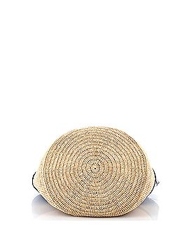Céline Basket Bag Leather and Raffia Medium (view 2)