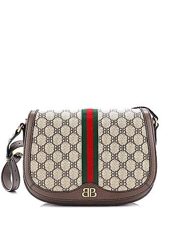 Gucci x Balenciaga The Hacker Project Flap Messenger Bag BB Coated Canvas Medium (view 1)