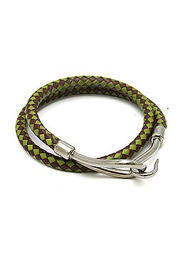Hermès Jumbo Green Leather Bracelet Jewelry (view 1)