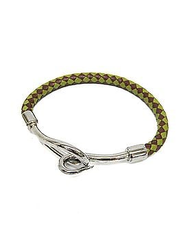 Hermès Jumbo Green Leather Bracelet Jewelry (view 1)