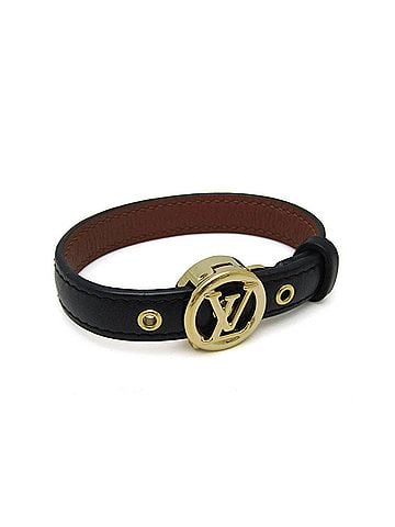 Louis Vuitton Eclipse Black Leather Bracelet Jewelry (view 1)