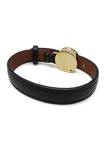 Louis Vuitton Eclipse Black Leather Bracelet Jewelry (view 2)