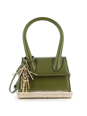 Jacquemus Le Chiquito Moyen Cardao Bag Leather and Raffia Mini (view 1)