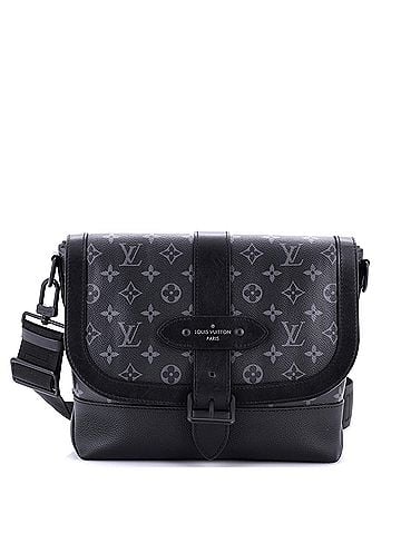 Louis Vuitton Saumur Messenger Bag Monogram Eclipse and Leather (view 1)