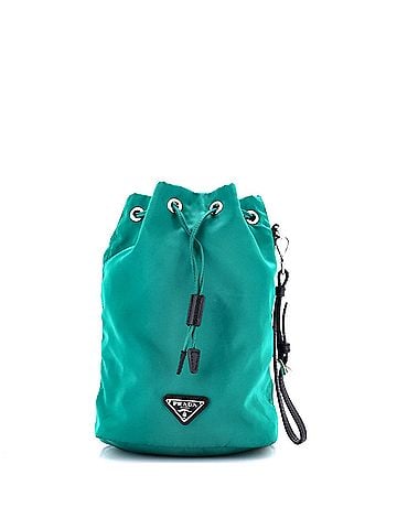 Prada Drawstring Wristlet Bucket Bag Tessuto Small (view 1)