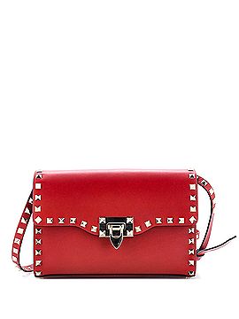 Valentino Garavani Rockstud Flip Lock Flap Bag Leather Medium (view 1)