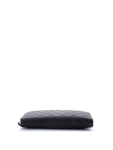 Chanel Zip Around Organizer Wallet Quilted Caviar Large (view 2)