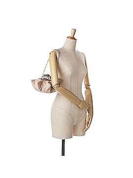 Alexander McQueen Calfskin Skull Four Ring Flower Clutch on Chain (view 2)