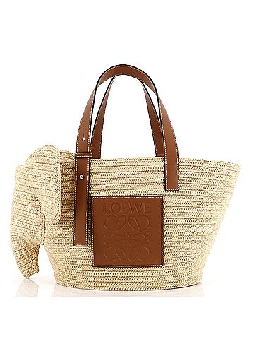 Loewe Elephant Basket Tote Raffia Small (view 1)