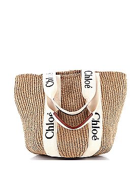 Chloé x Mifuko Woody Tote Raffia Large (view 1)