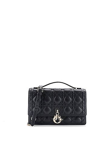 Christian Dior My Dior Top Handle Flap Bag Cannage Quilt Lambskin Small (view 1)