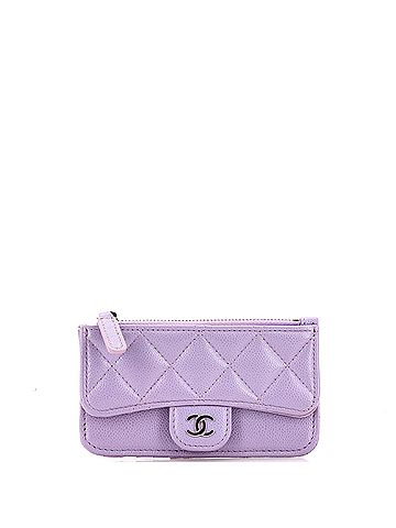 Chanel Flap Zip Card Holder Quilted Caviar (view 1)