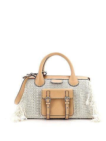 Chloé Edith NM Satchel Knit Cashmere with Leather Medium (view 1)