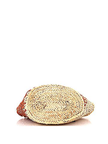 Loewe Basket Tote Woven Raffia with Leather (view 2)