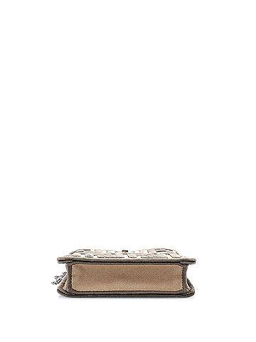 Fendi Chain Peekaboo Charm Bag Zucca Embroidered Canvas Nano (view 2)