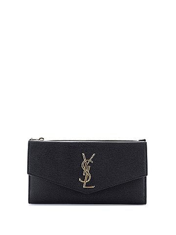 Saint Laurent Uptown Flap Wallet Leather Long (view 1)