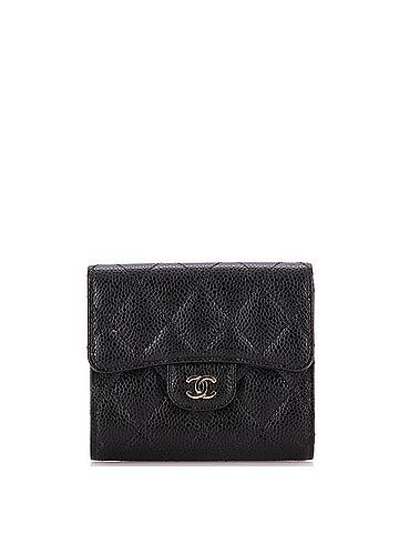 Chanel CC Compact Classic Flap Wallet Quilted Caviar (view 1)