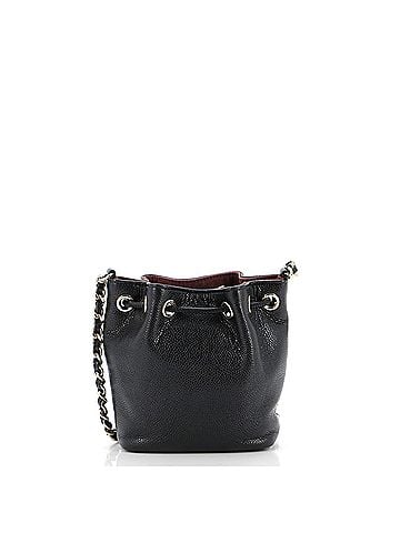 Chanel Business Affinity Drawstring Bucket Bag Quilted Caviar Mini (view 2)