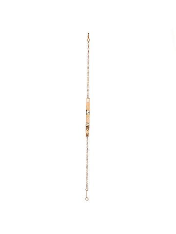 Tiffany & Co. Atlas Pierced Bar Chain Bracelet 18K Rose Gold with Diamonds (view 2)