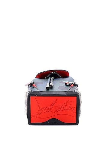Christian Louboutin Explorafunk Keyring Crossbody Bag Spiked Printed Leather (view 2)
