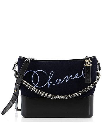 Chanel Paris-Hamburg Gabrielle Hobo Embroidered Wool and Calfskin Medium (view 1)