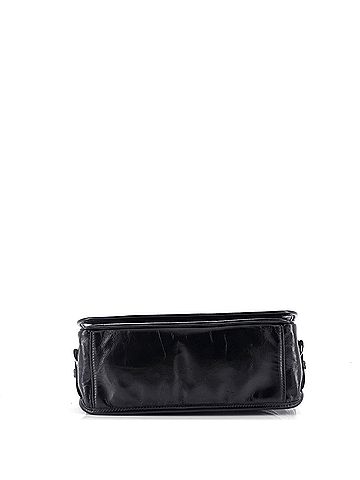 Prada Triangle Logo Flap Messenger Bag Glazed Leather Medium (view 2)